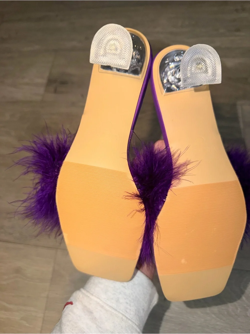 Purple Marabou Fuzzy Heels